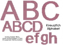 Stickserie - Kreuzstich Alphabet Schriftart
